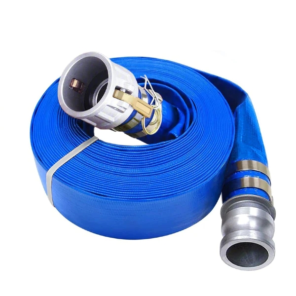 Taixu PVC 10 FT Suction Hose, 50 FT Discharge Hose, and Strainer Kit with Camlock Type C and MNPT Couplings